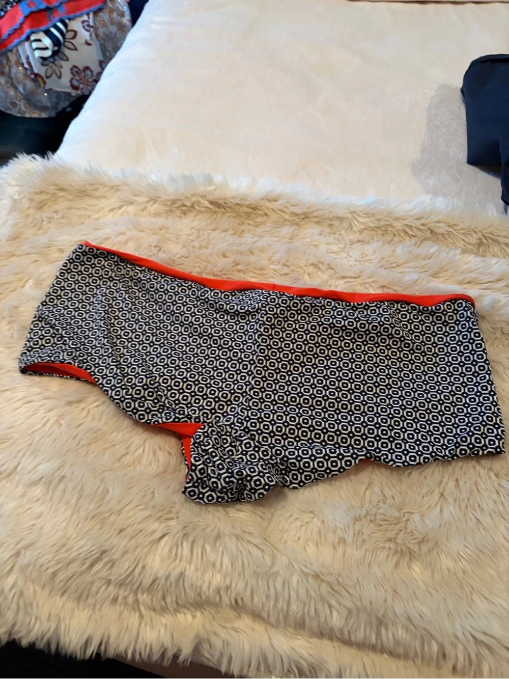 Geometric Bikini Bottoms Tory Burch boy short swimsuit xl